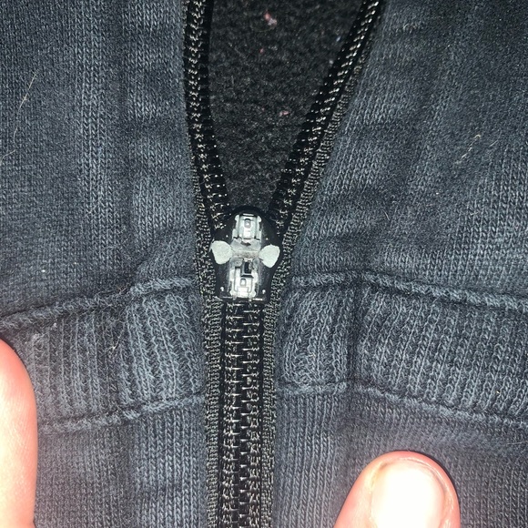 (3/$20) Lululemon black scuba sweater DAMAGED - Picture 7 of 10